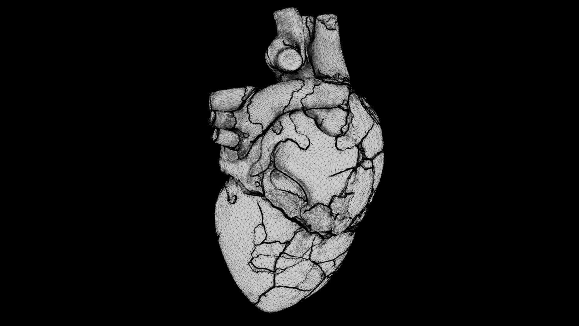 Abstract Sculpture - Kintsugi - Broken Heart 3D Model