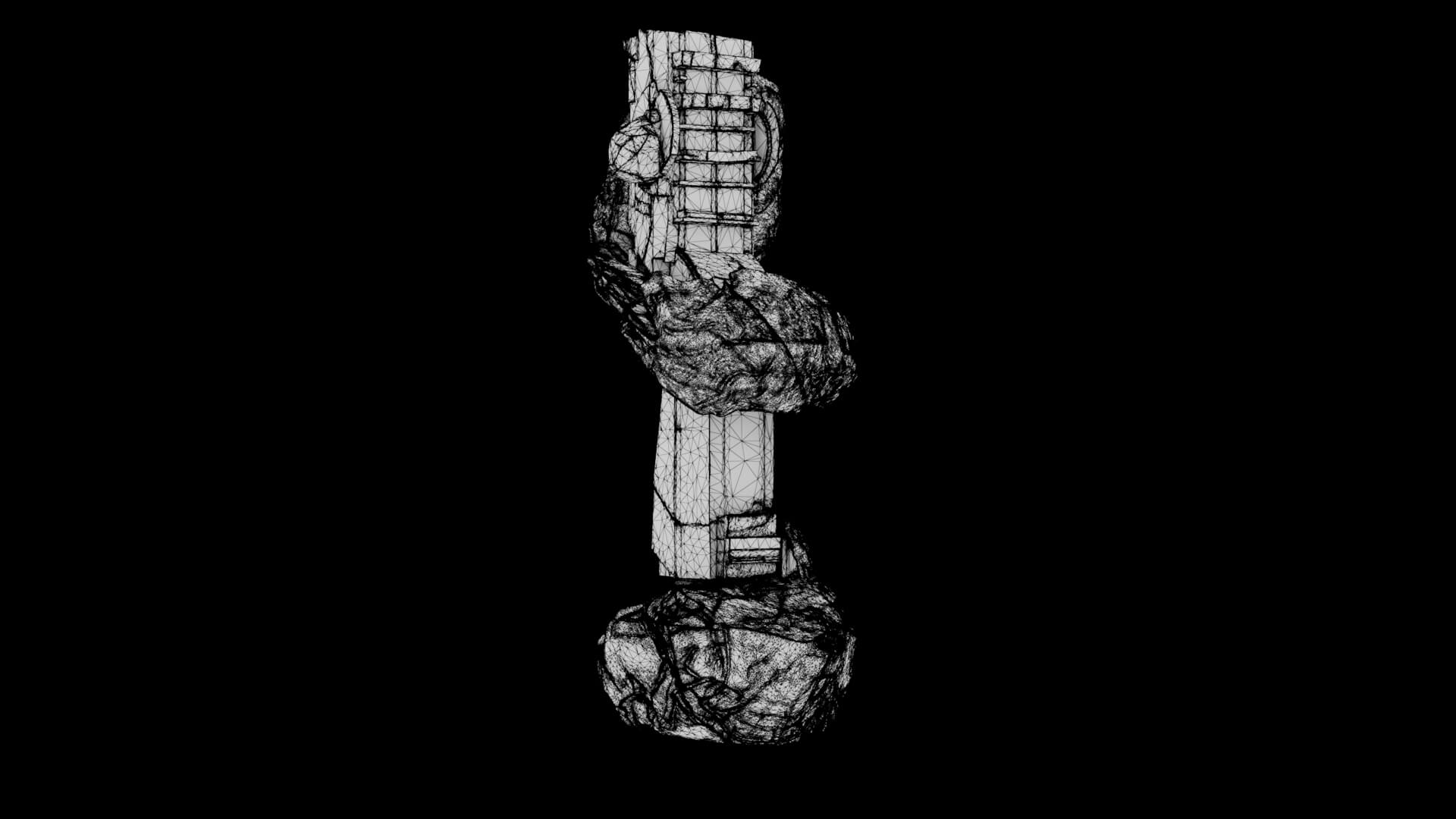 Abstract Sculpture - Obsidian Ascension 3D Model
