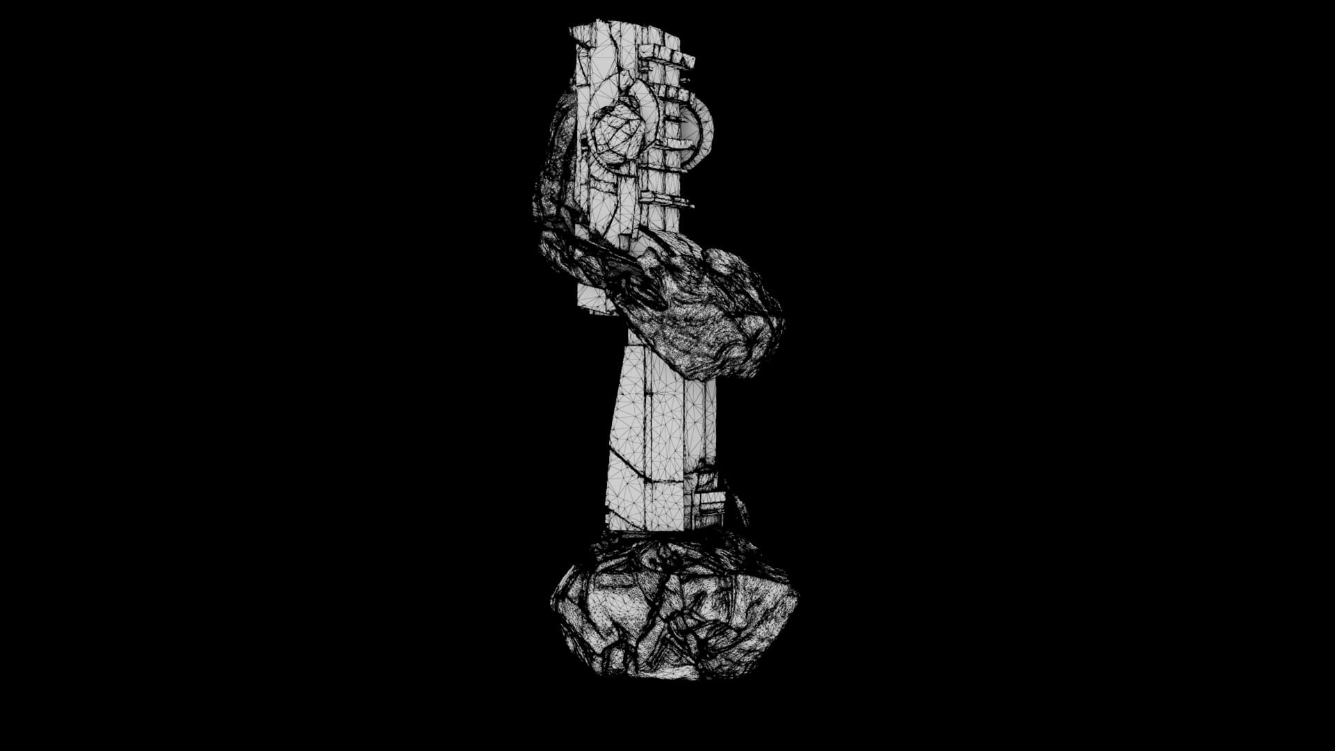 Abstract Sculpture - Obsidian Ascension 3D Model