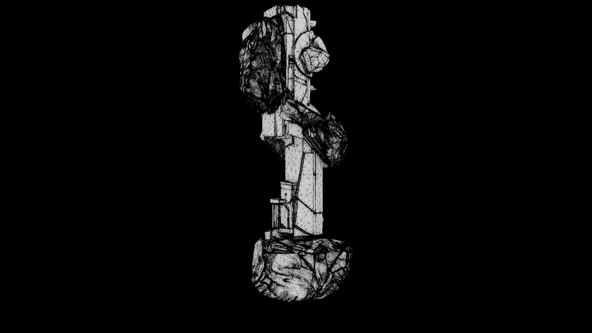 Abstract Sculpture - Obsidian Ascension 3D Model