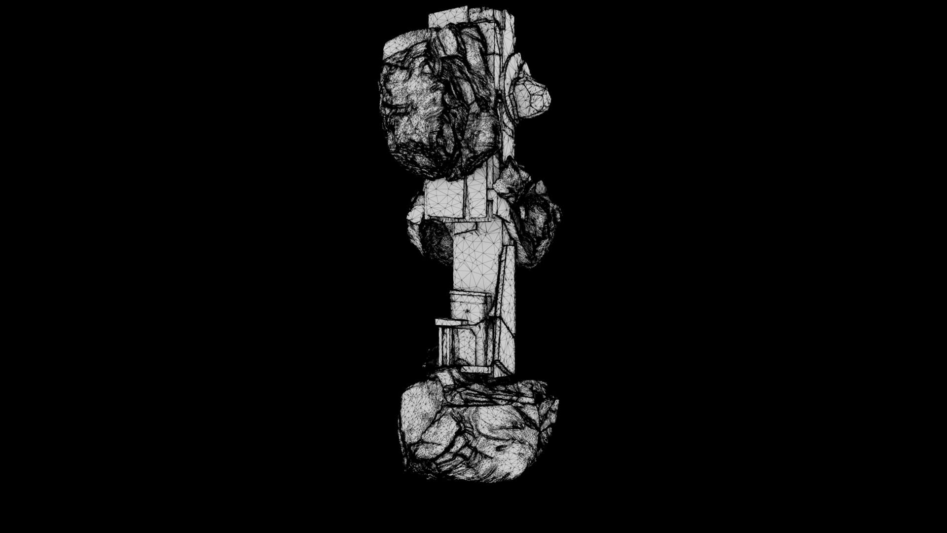 Abstract Sculpture - Obsidian Ascension 3D Model
