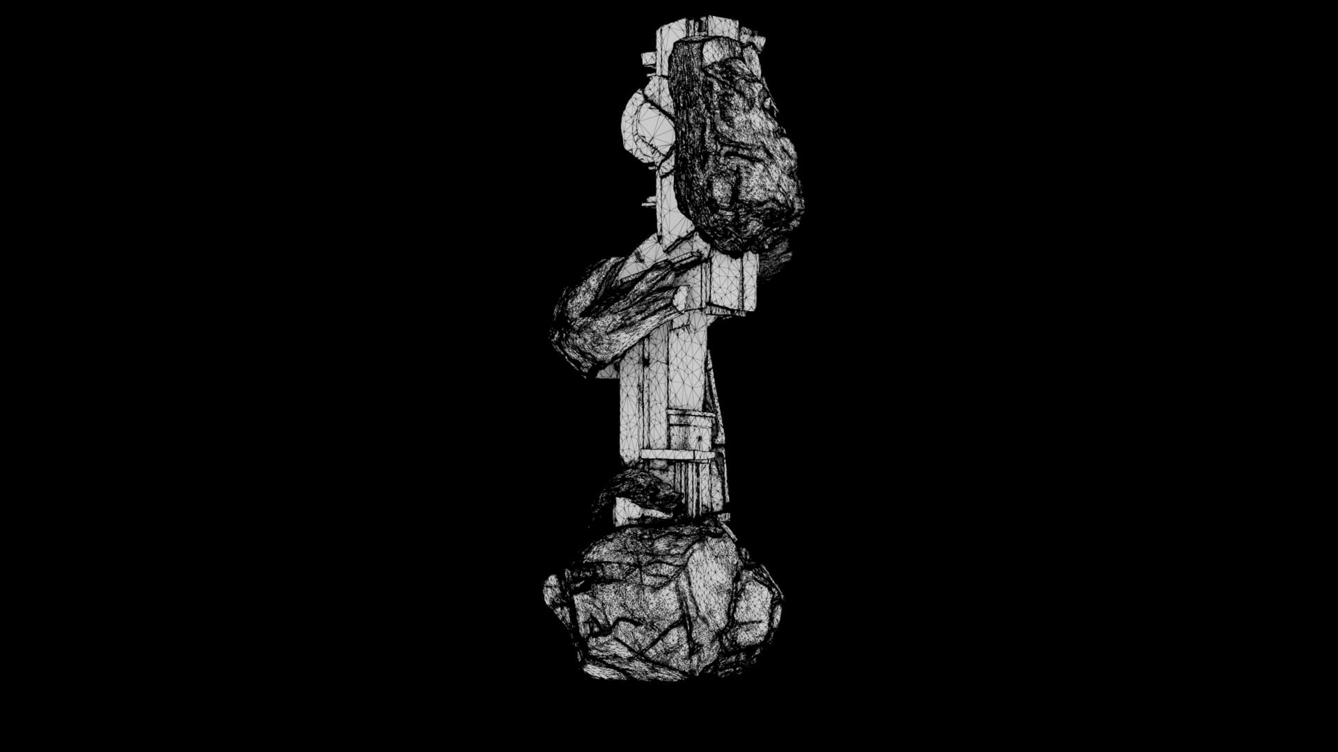 Abstract Sculpture - Obsidian Ascension 3D Model