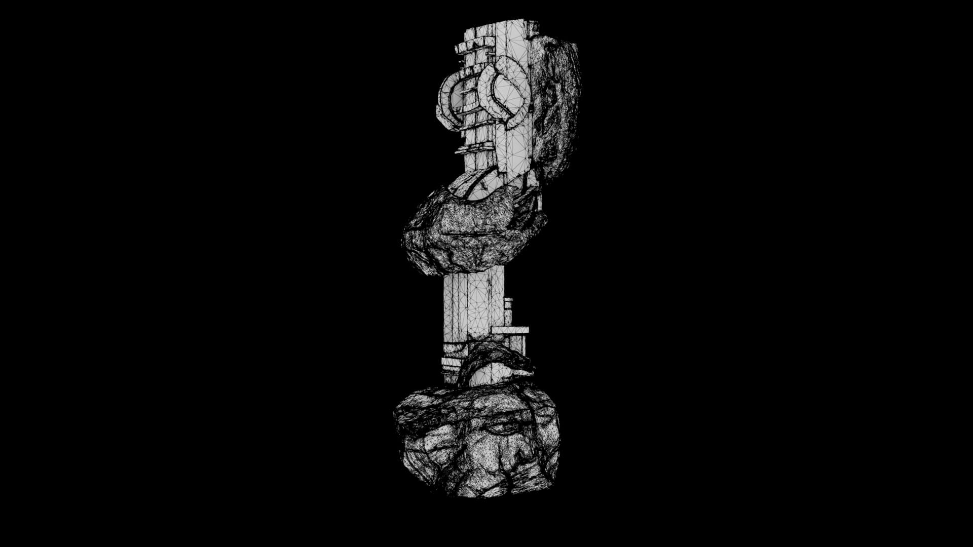 Abstract Sculpture - Obsidian Ascension 3D Model