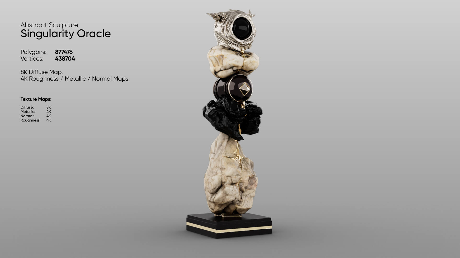 Abstract Sculpture - Singularity Oracle 3D Model