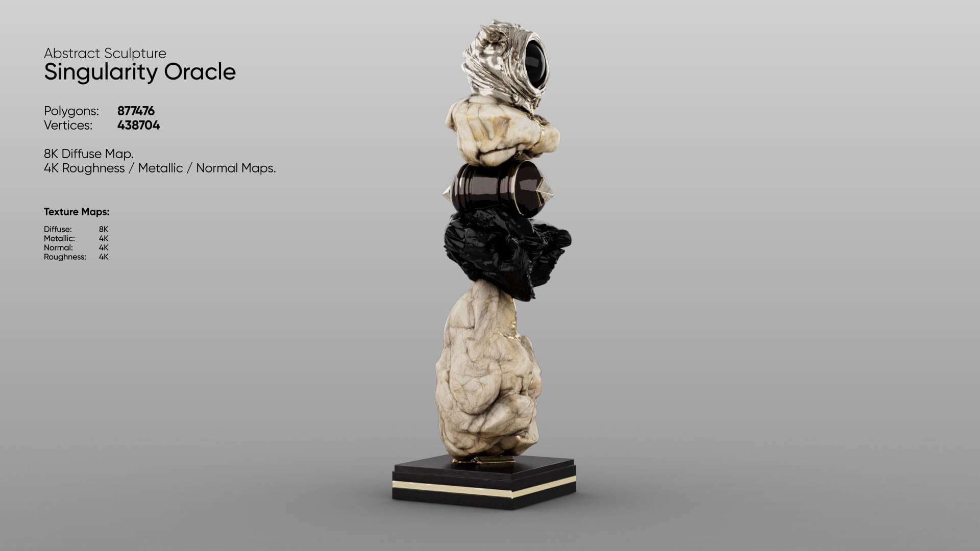 Abstract Sculpture - Singularity Oracle 3D Model