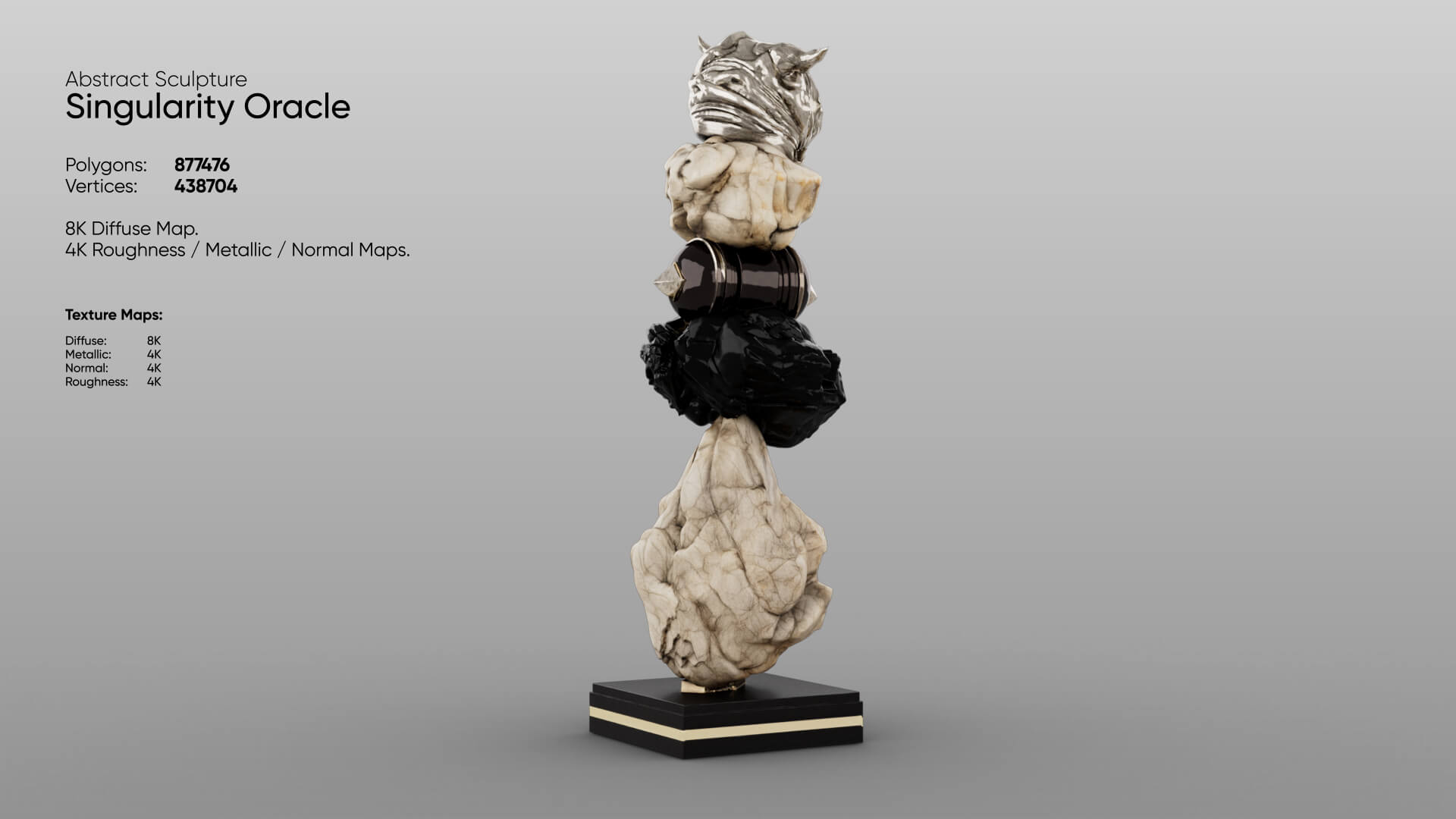 Abstract Sculpture - Singularity Oracle 3D Model