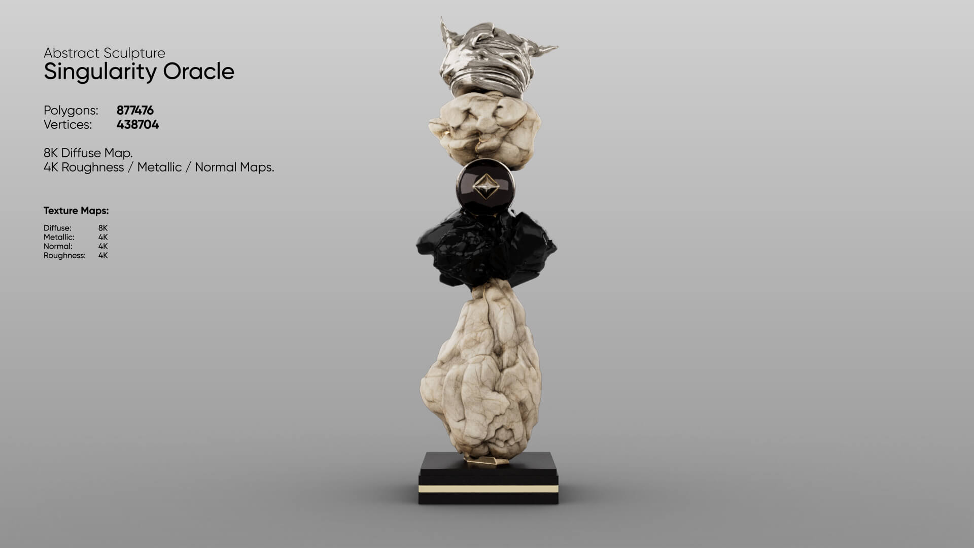 Abstract Sculpture - Singularity Oracle 3D Model