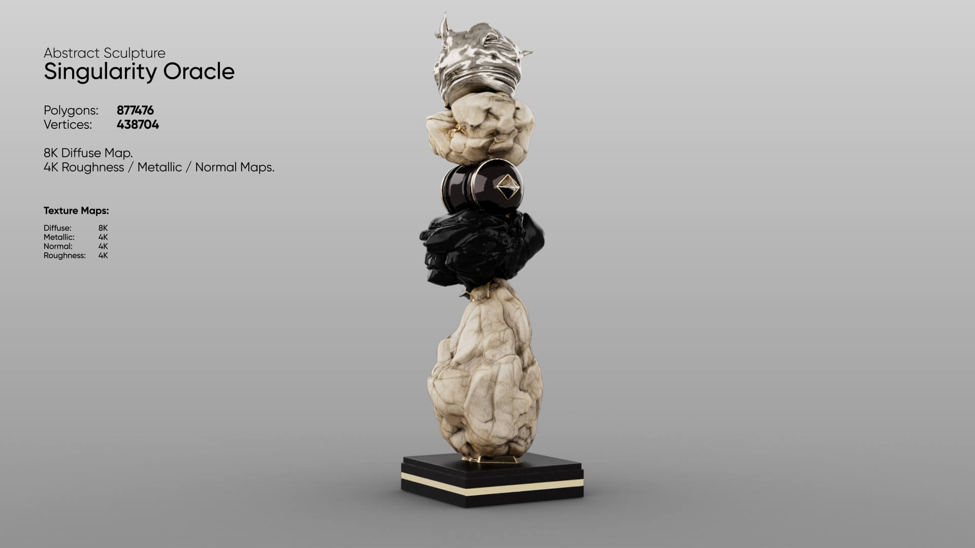 Abstract Sculpture - Singularity Oracle 3D Model