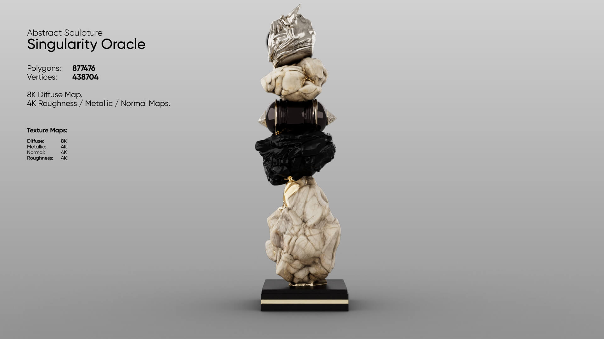 Abstract Sculpture - Singularity Oracle 3D Model