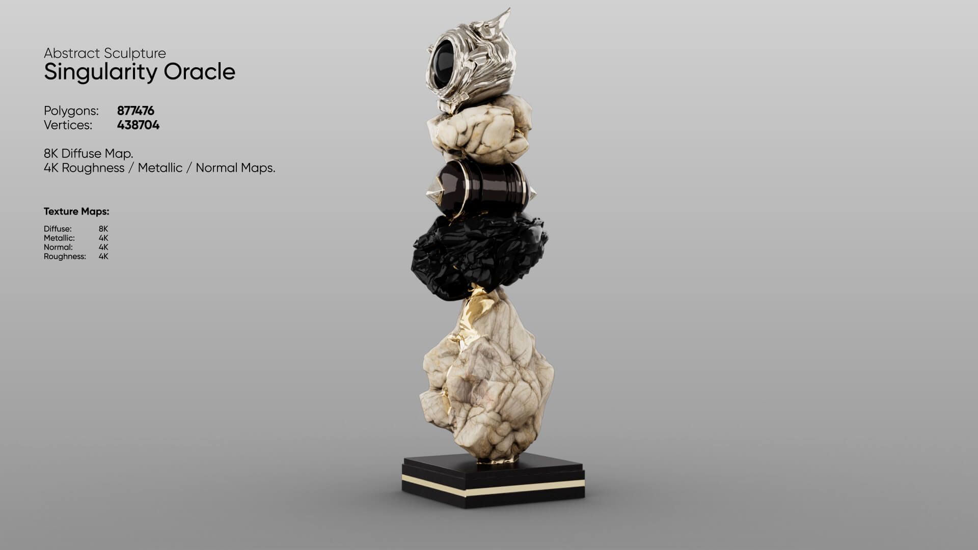 Abstract Sculpture - Singularity Oracle 3D Model