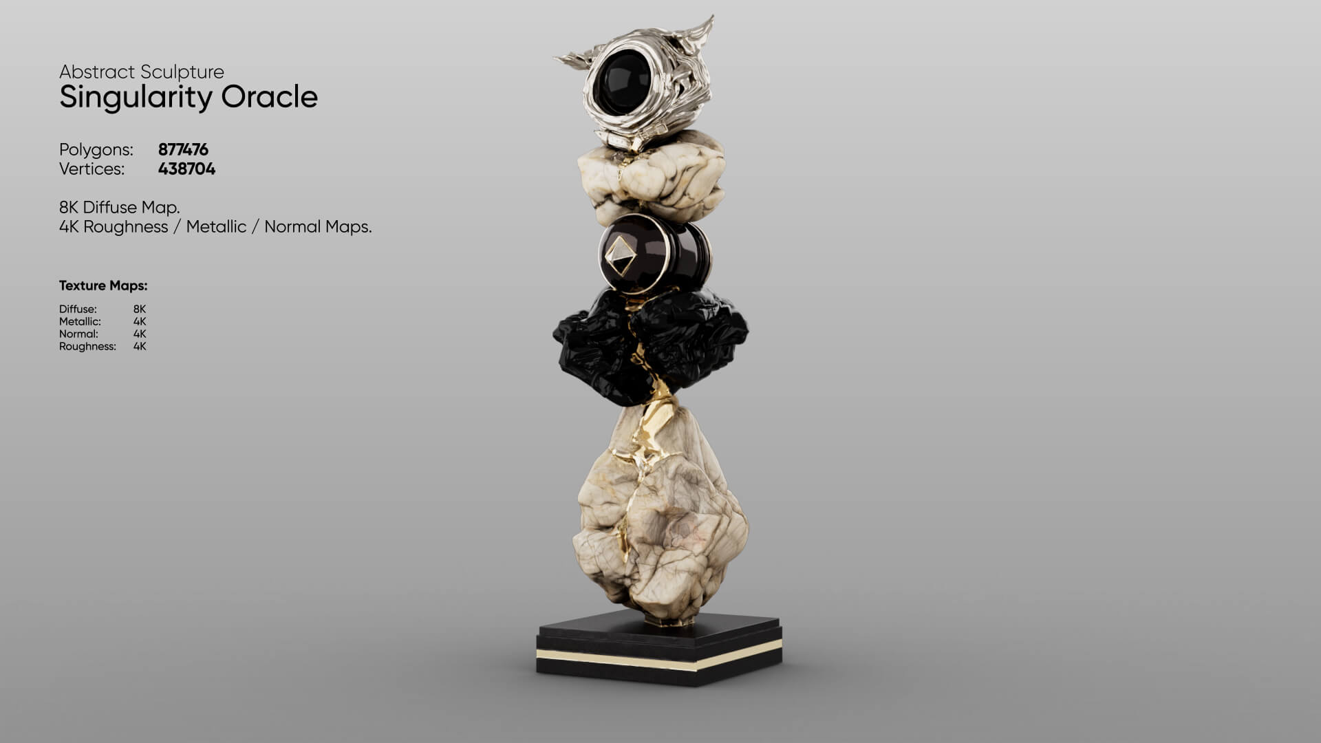 Abstract Sculpture - Singularity Oracle 3D Model