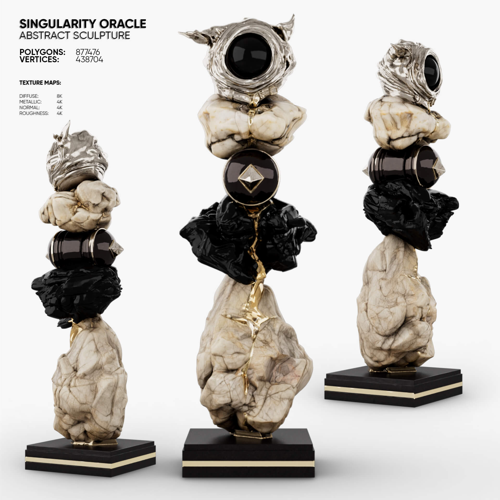Abstract Sculpture - Singularity Oracle 3D Model