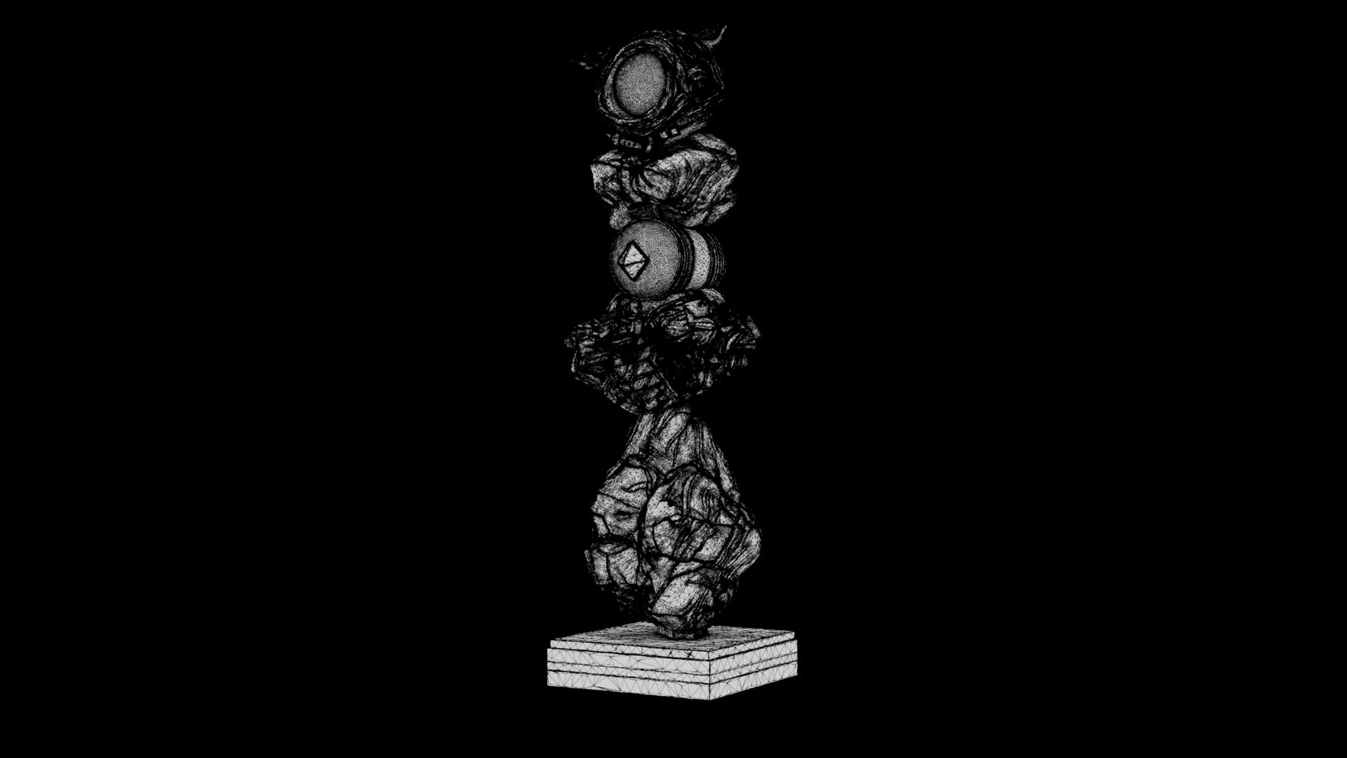 Abstract Sculpture - Singularity Oracle 3D Model