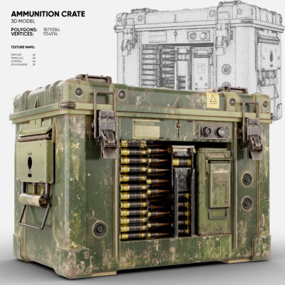 Ammunition Crate 3D Model