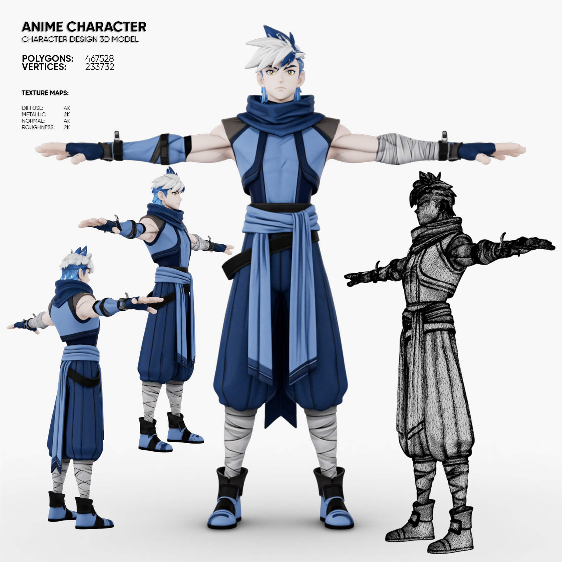Anime Character 3D Model