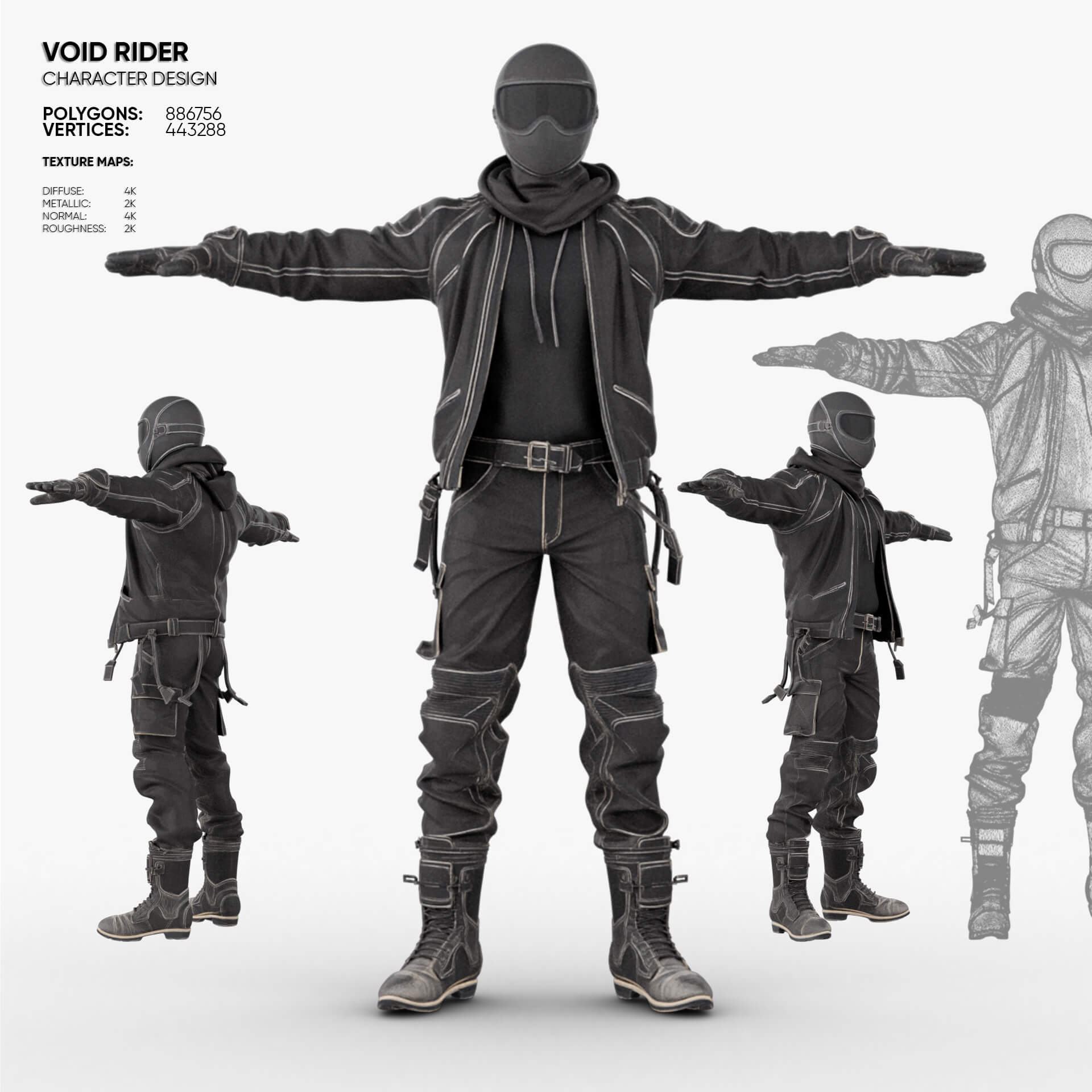 Bike Rider - Void Rider - 3D Model 3D Model