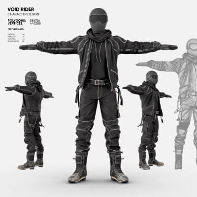Bike Rider - Void Rider - 3D Model