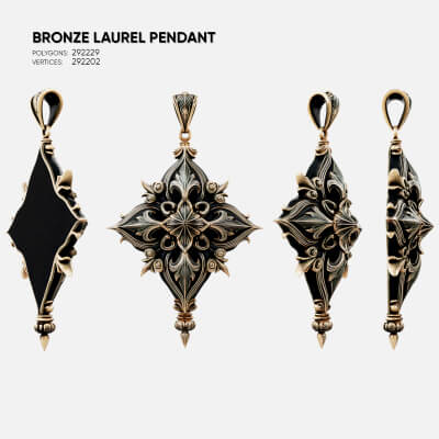 Bronze Laurel Pendant