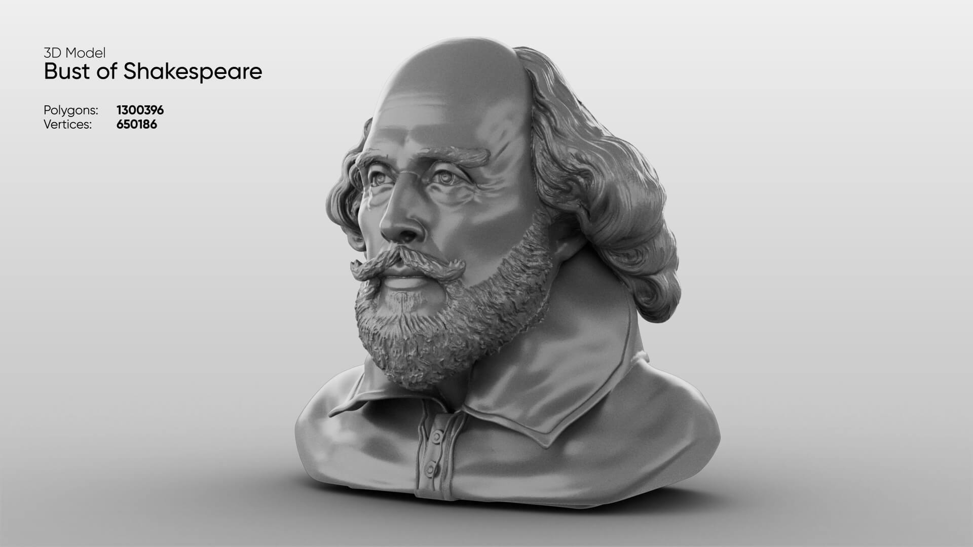 Bust of Shakespeare 3D Model