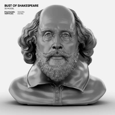 Bust of Shakespeare 3D Model