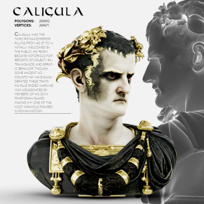 Bust of Caligula Roman Emperor