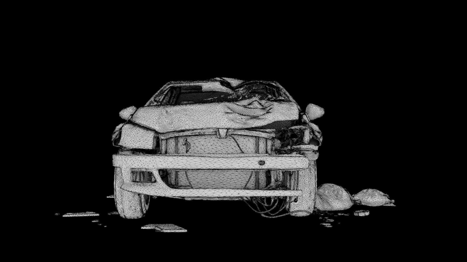 Car Wreck 3D Model 3D Model