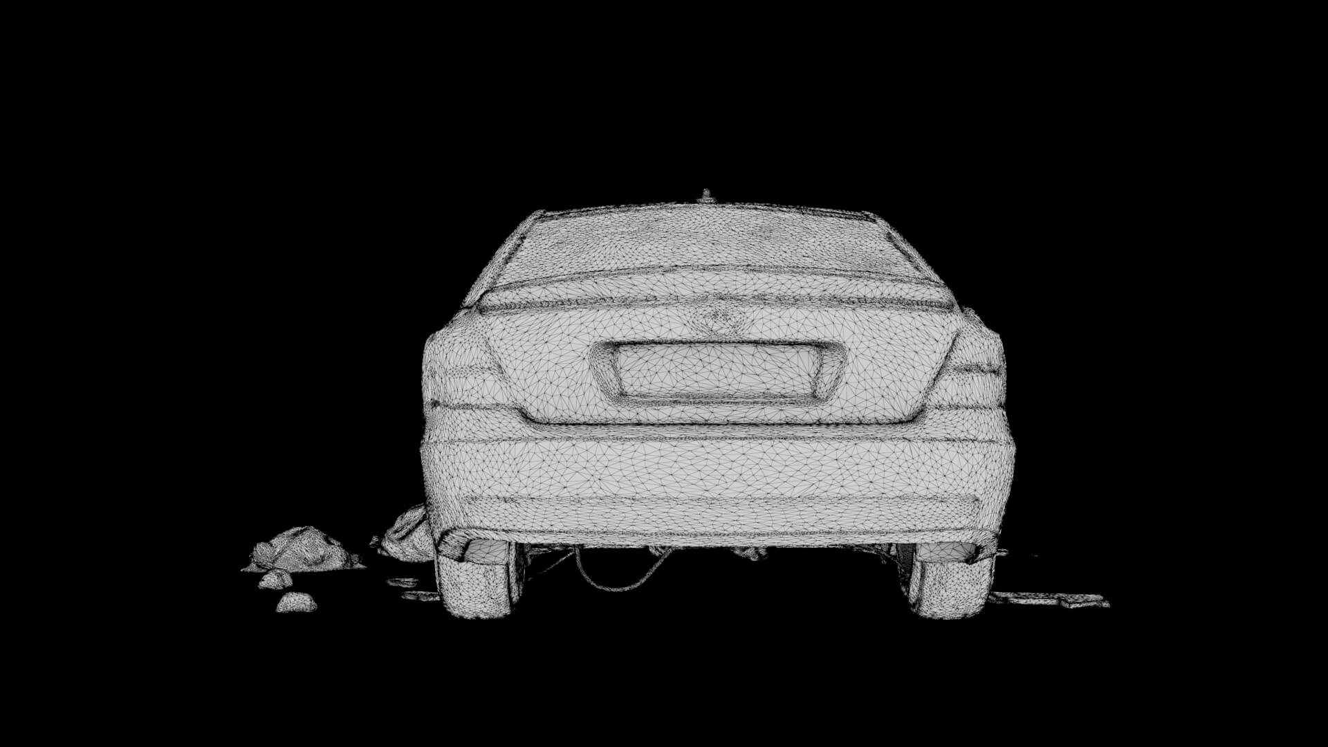 Car Wreck 3D Model 3D Model