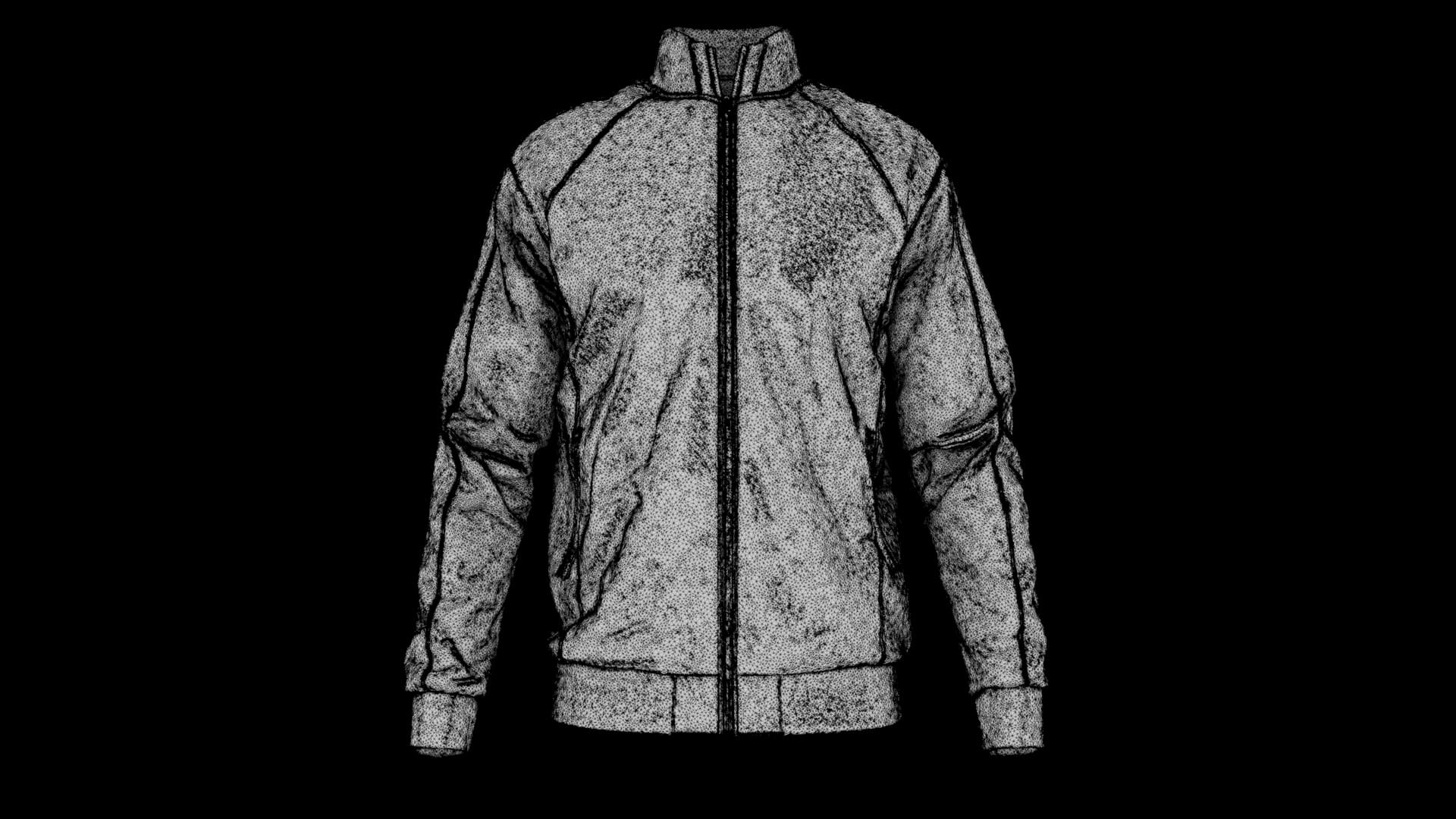 Clothing - Black Gold Jacket 3D Model