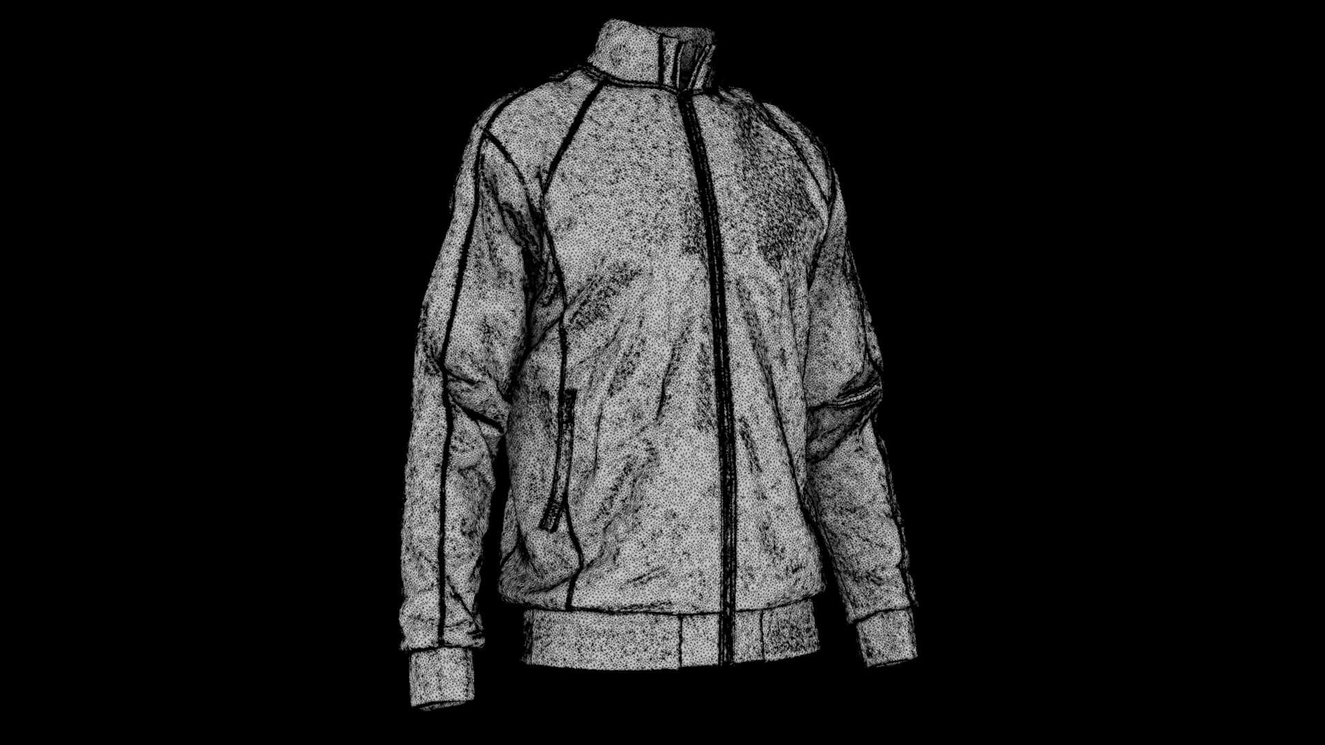 Clothing - Black Gold Jacket 3D Model