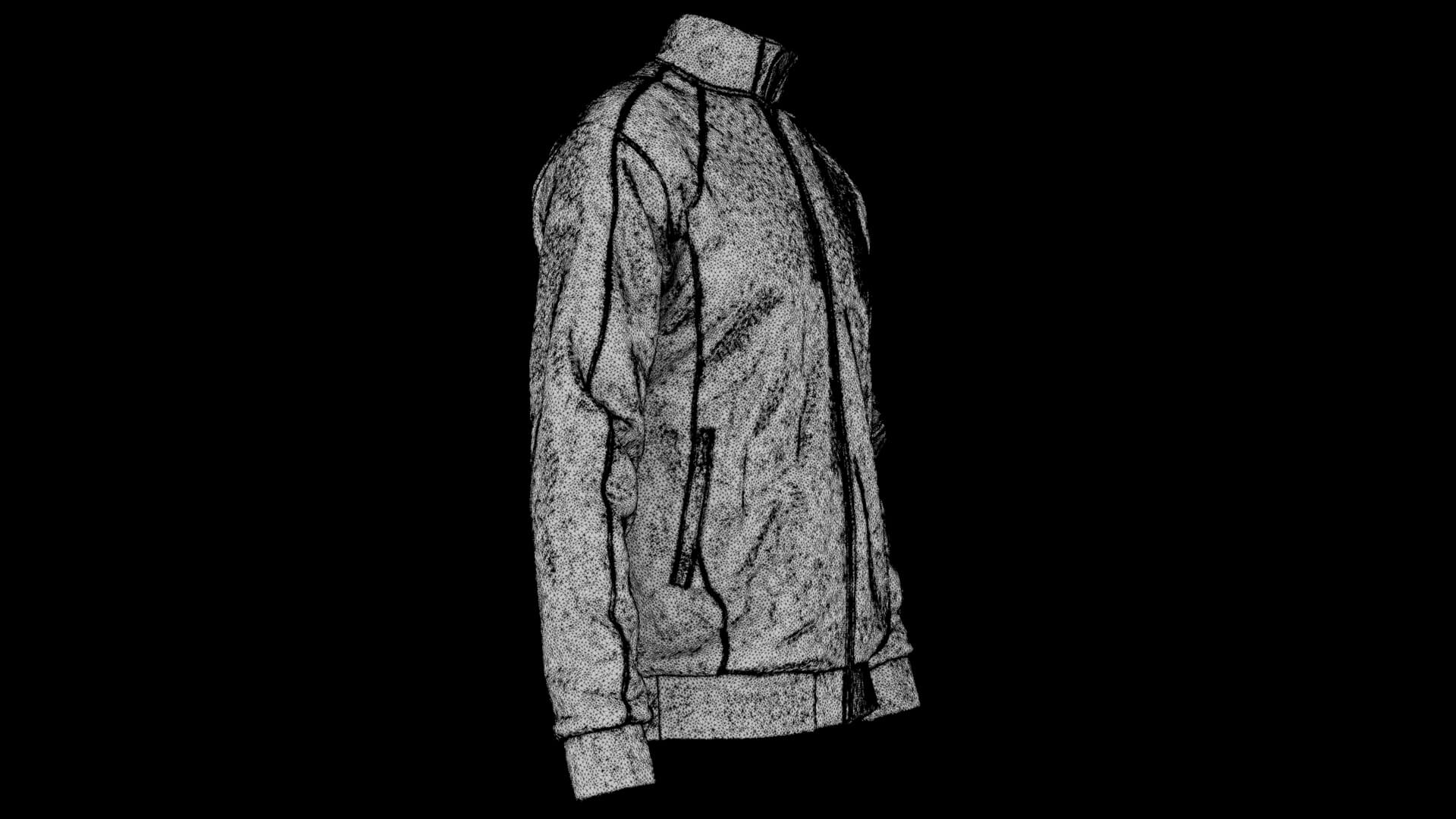 Clothing - Black Gold Jacket 3D Model