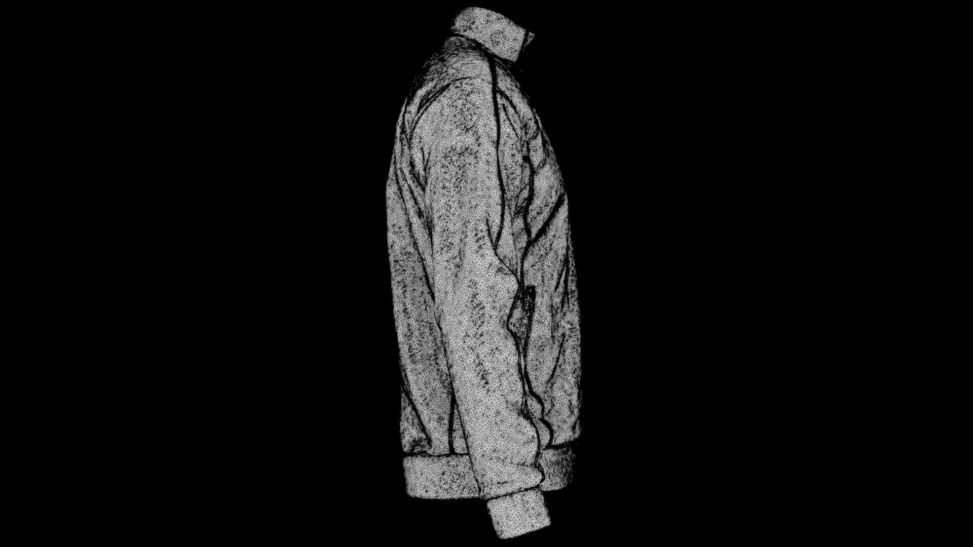 Clothing - Black Gold Jacket 3D Model