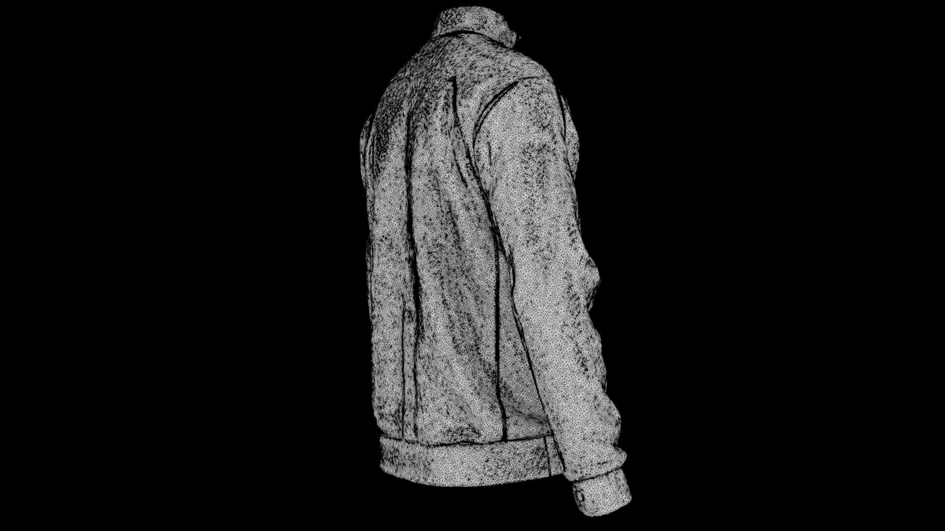 Clothing - Black Gold Jacket 3D Model