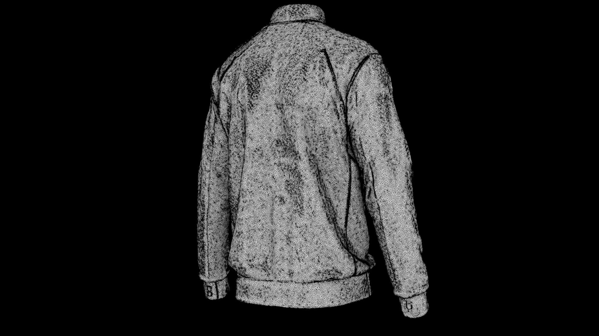 Clothing - Black Gold Jacket 3D Model