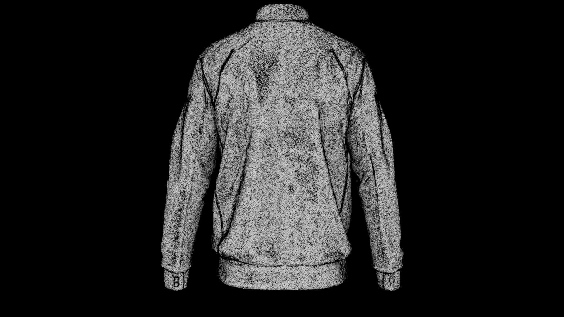 Clothing - Black Gold Jacket 3D Model