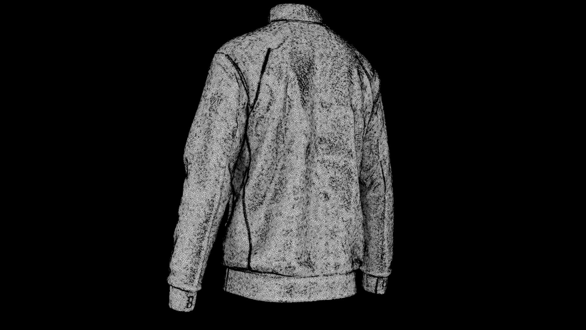 Clothing - Black Gold Jacket 3D Model