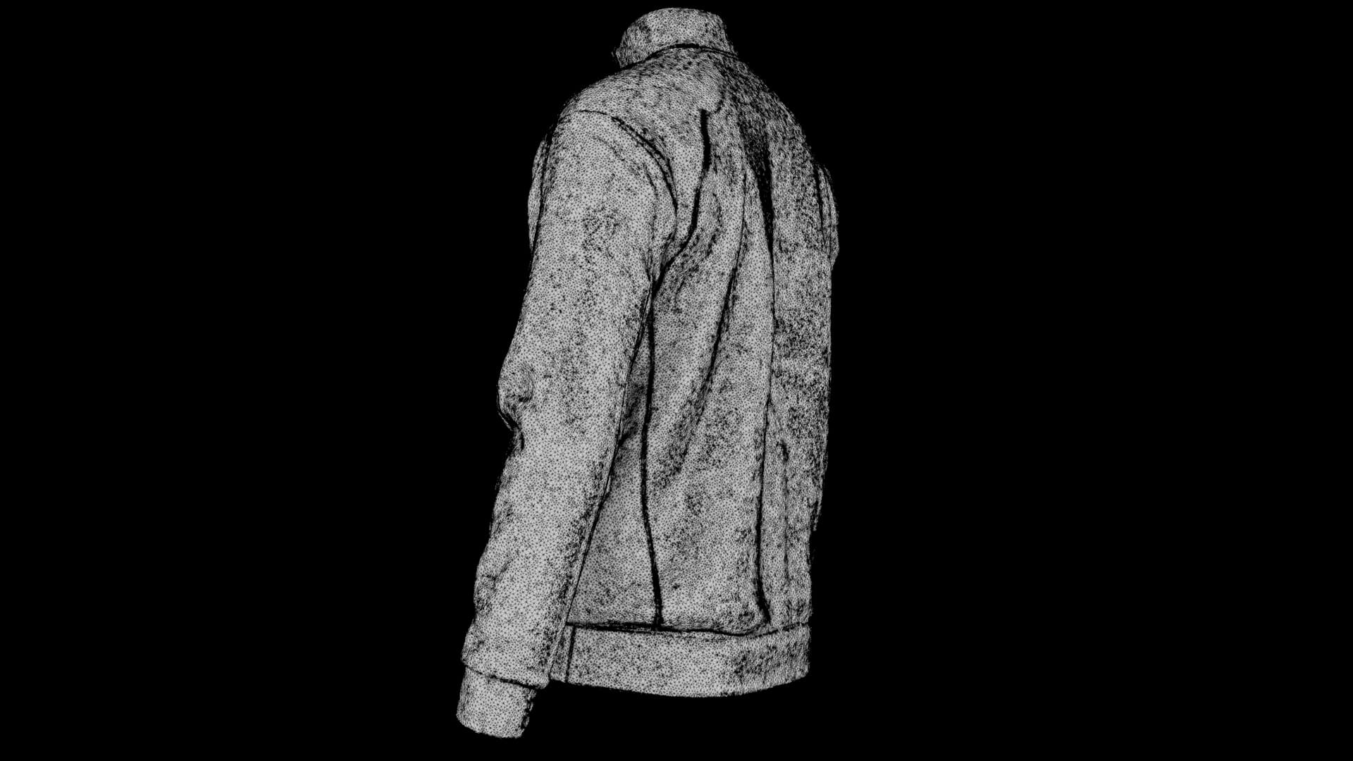 Clothing - Black Gold Jacket 3D Model