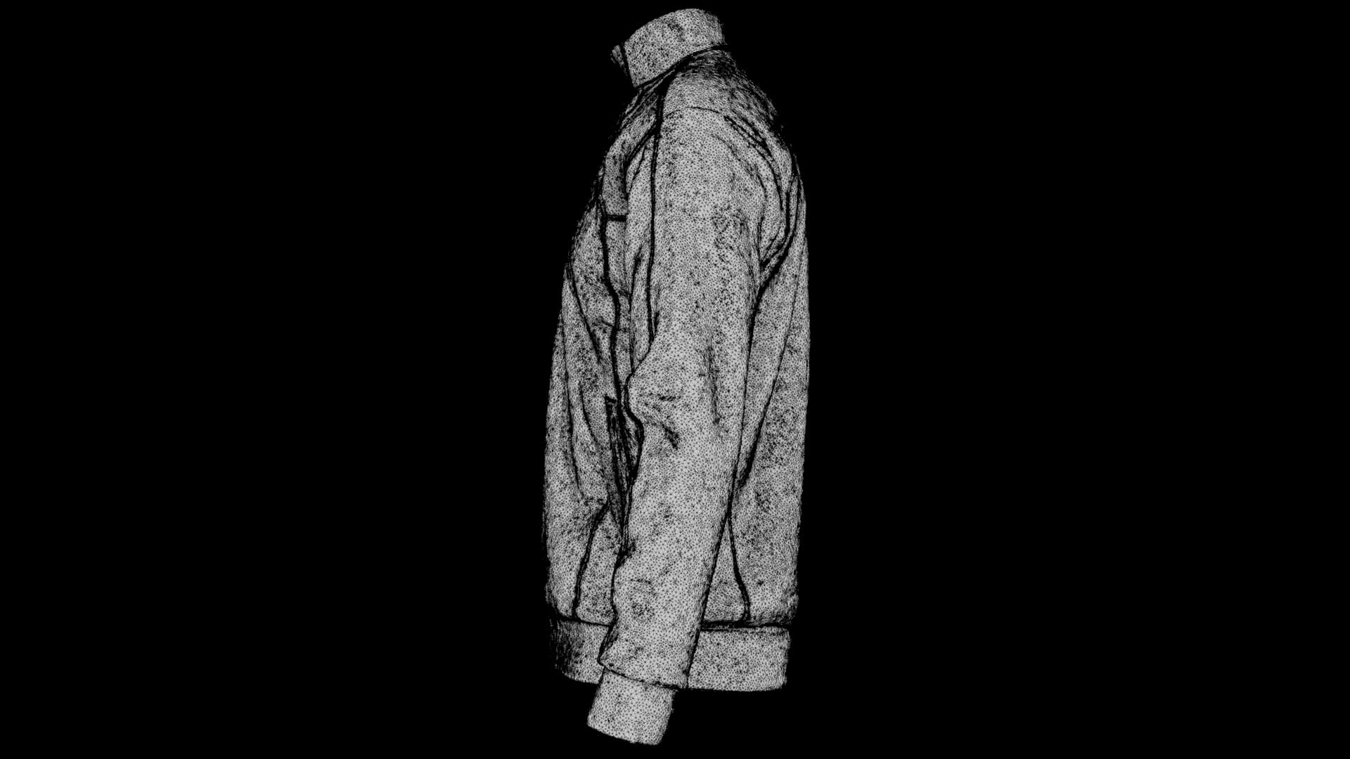 Clothing - Black Gold Jacket 3D Model