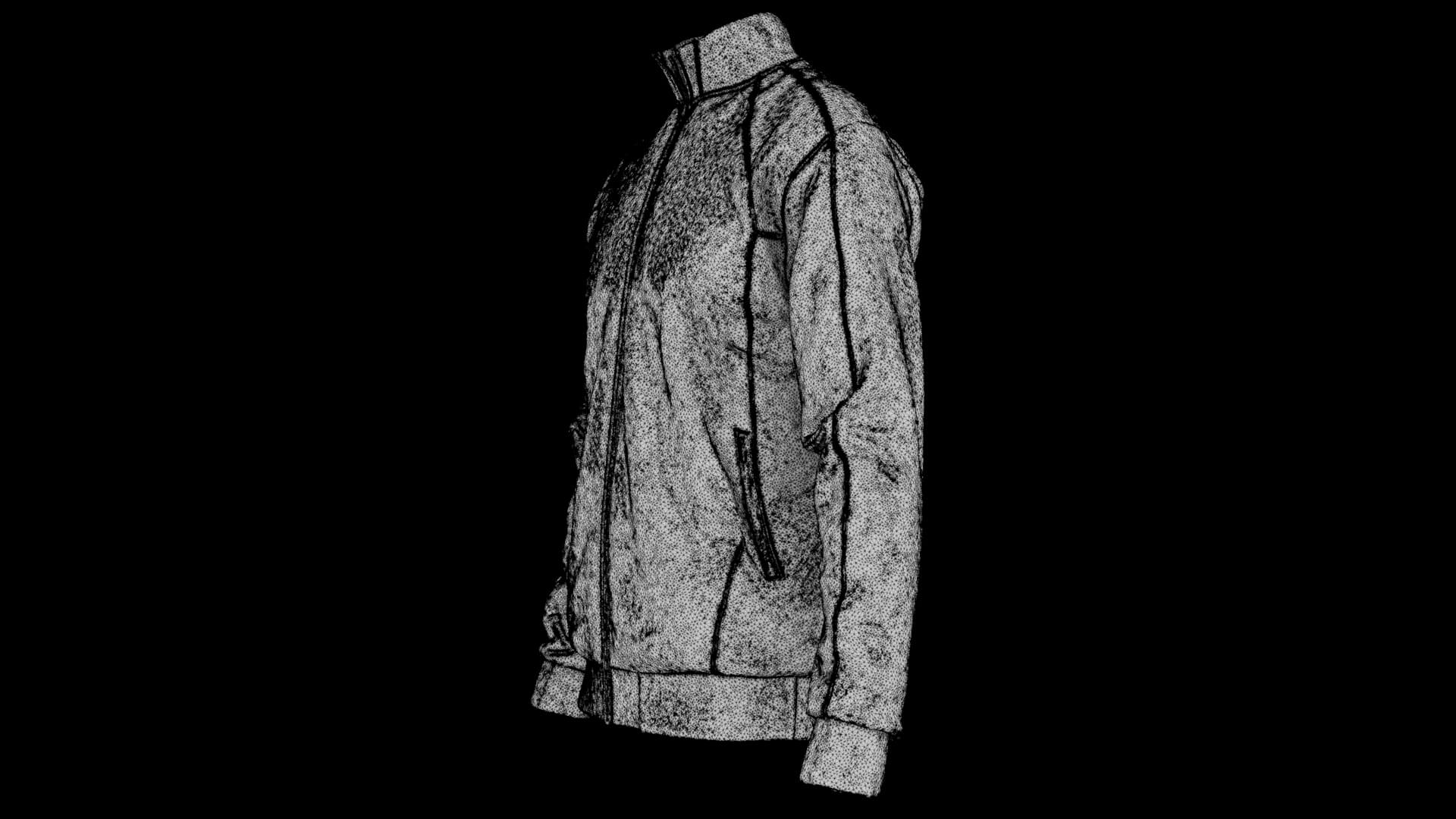 Clothing - Black Gold Jacket 3D Model