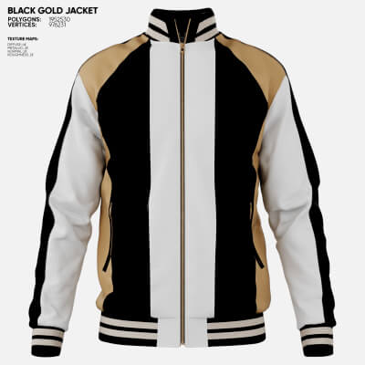Clothing - Black Gold Jacket