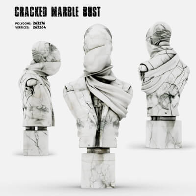 Cracked Marble Bust