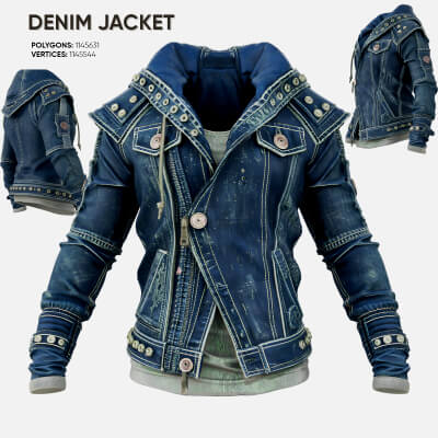 Denim Jacket 3D Model