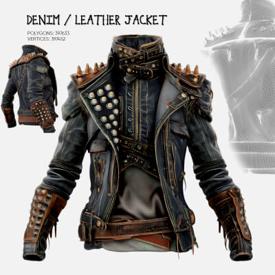 Denim Leather Jacket