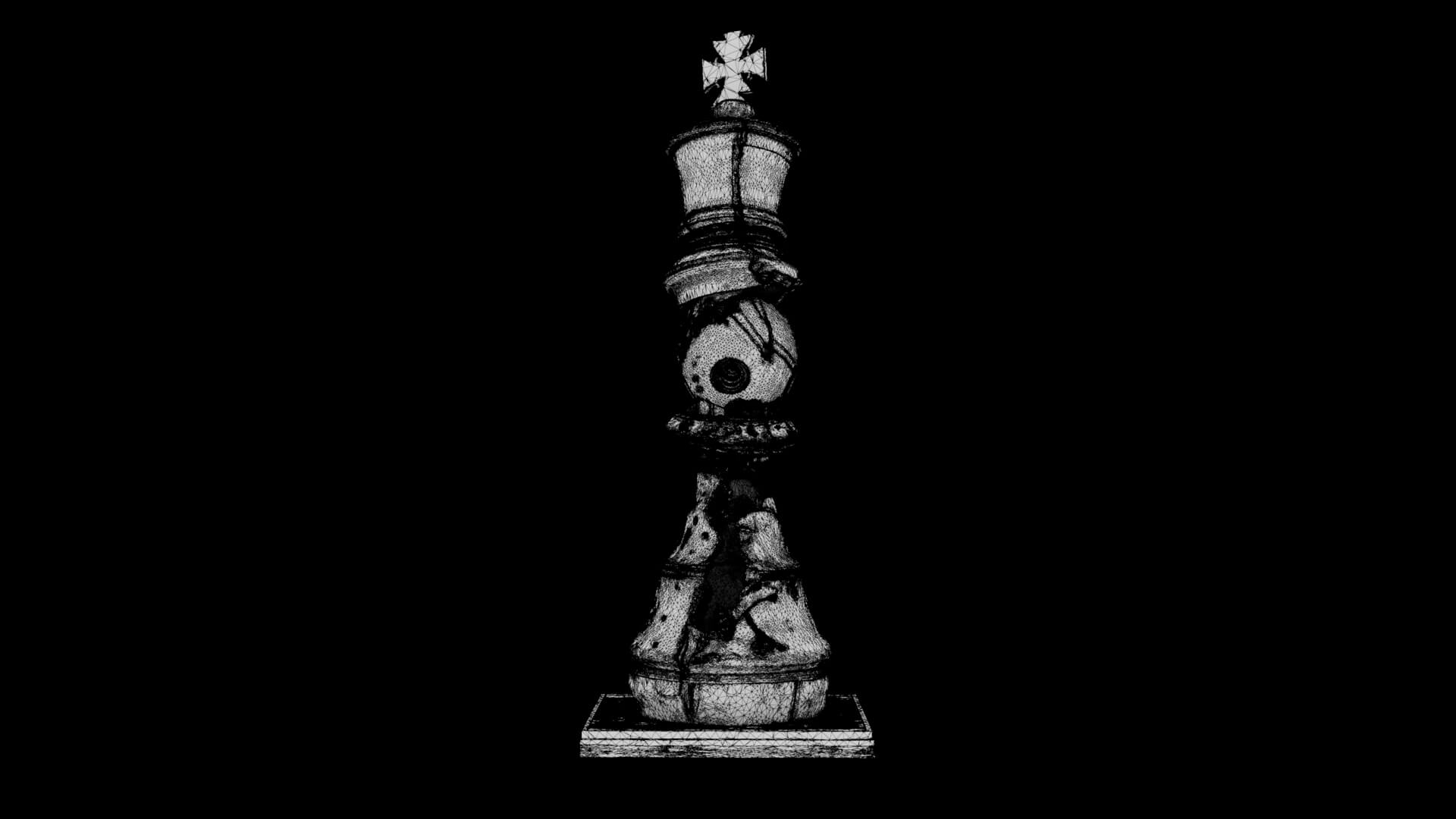 Fallen Monarch - Chess Sculpture 3D Model