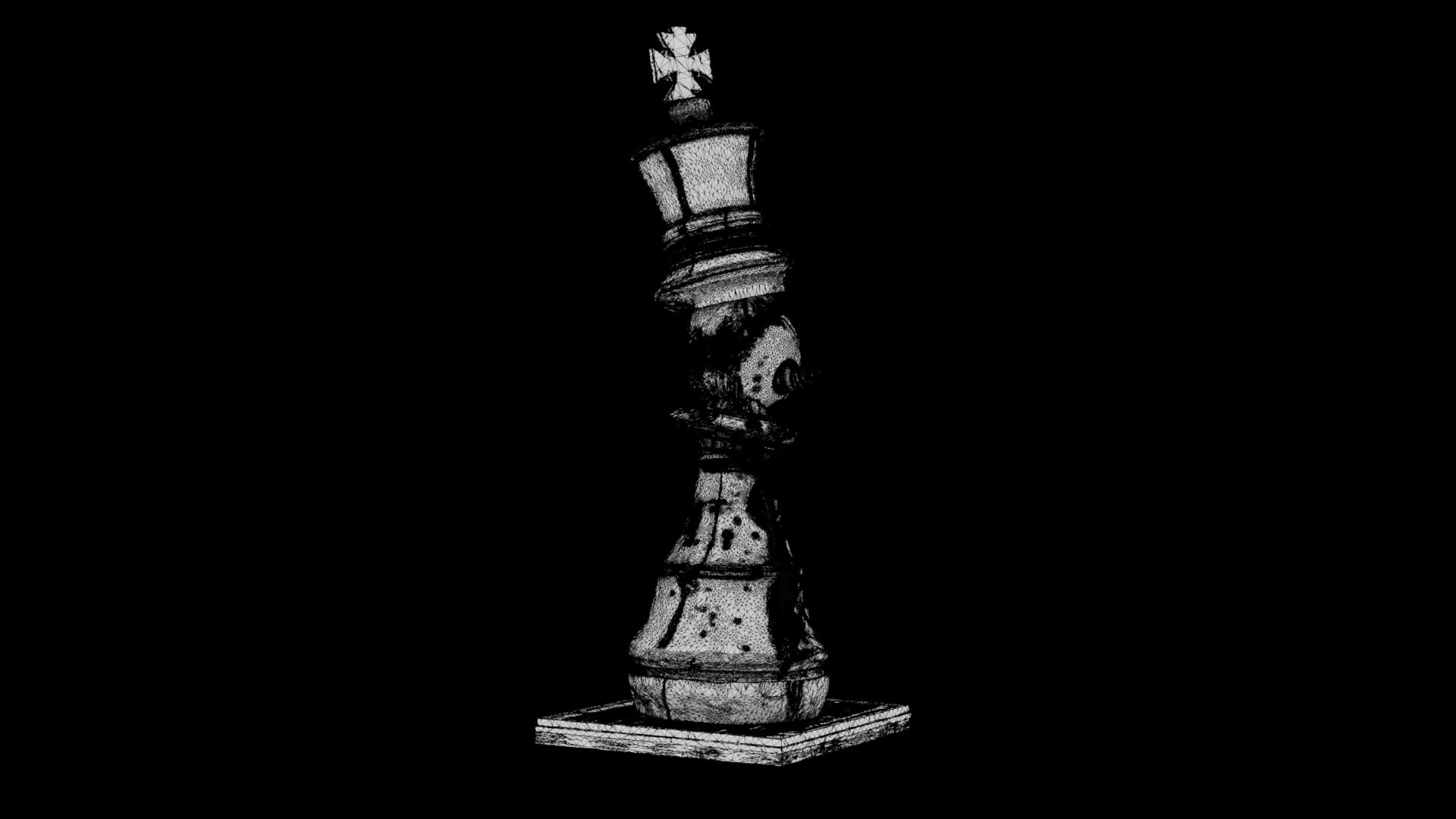 Fallen Monarch - Chess Sculpture 3D Model