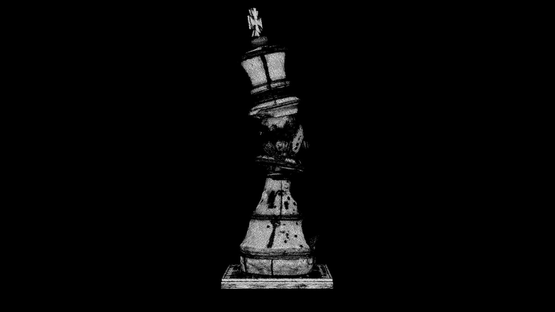 Fallen Monarch - Chess Sculpture 3D Model