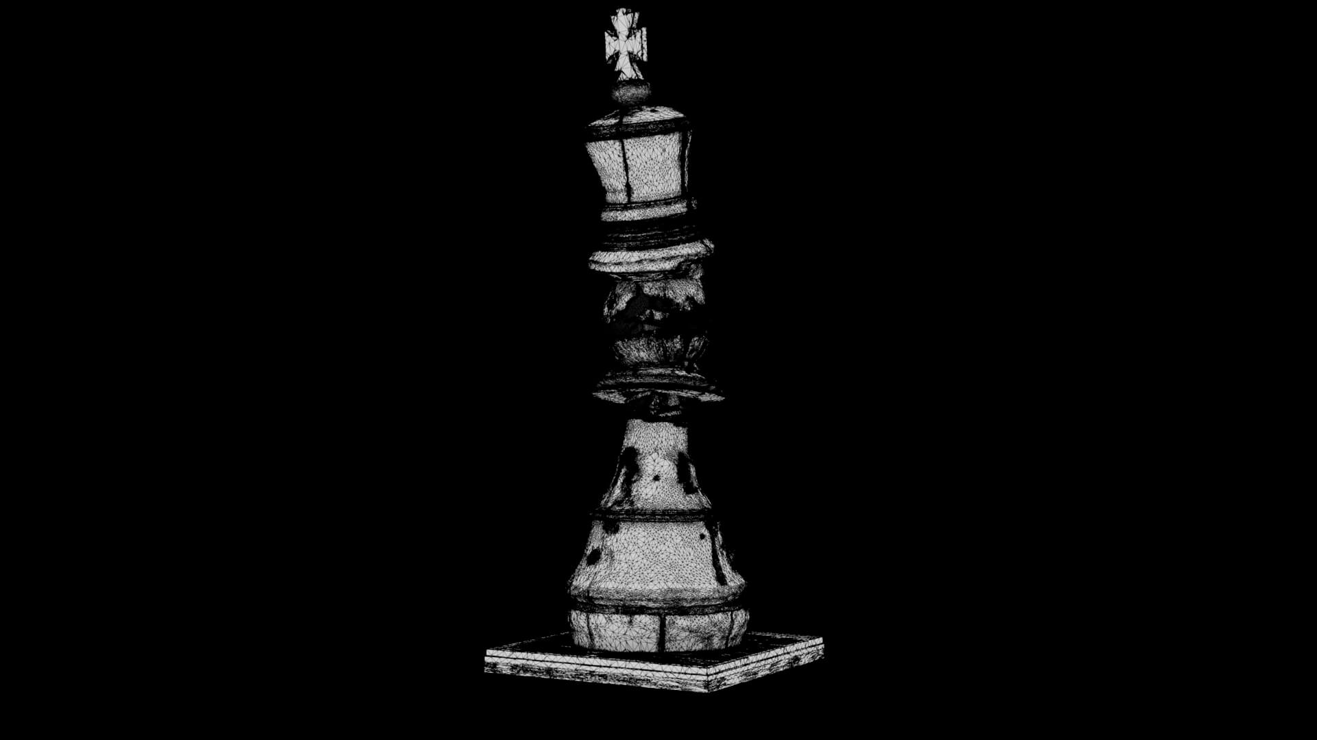 Fallen Monarch - Chess Sculpture 3D Model