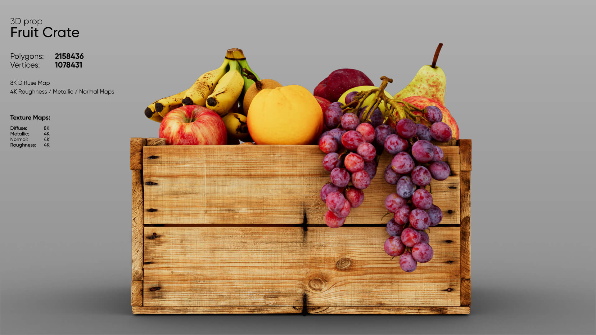 Fruit Crate 3D Model 3D Model