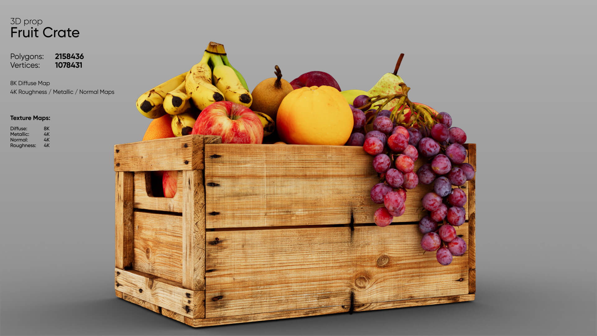 Fruit Crate 3D Model 3D Model
