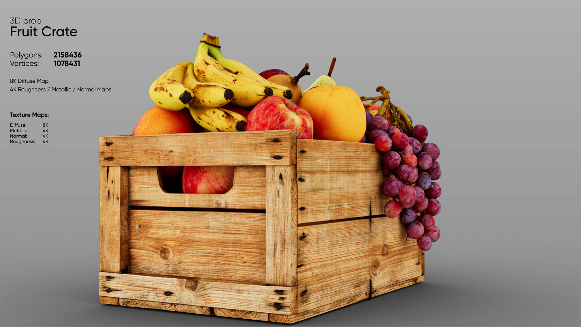 Fruit Crate 3D Model 3D Model