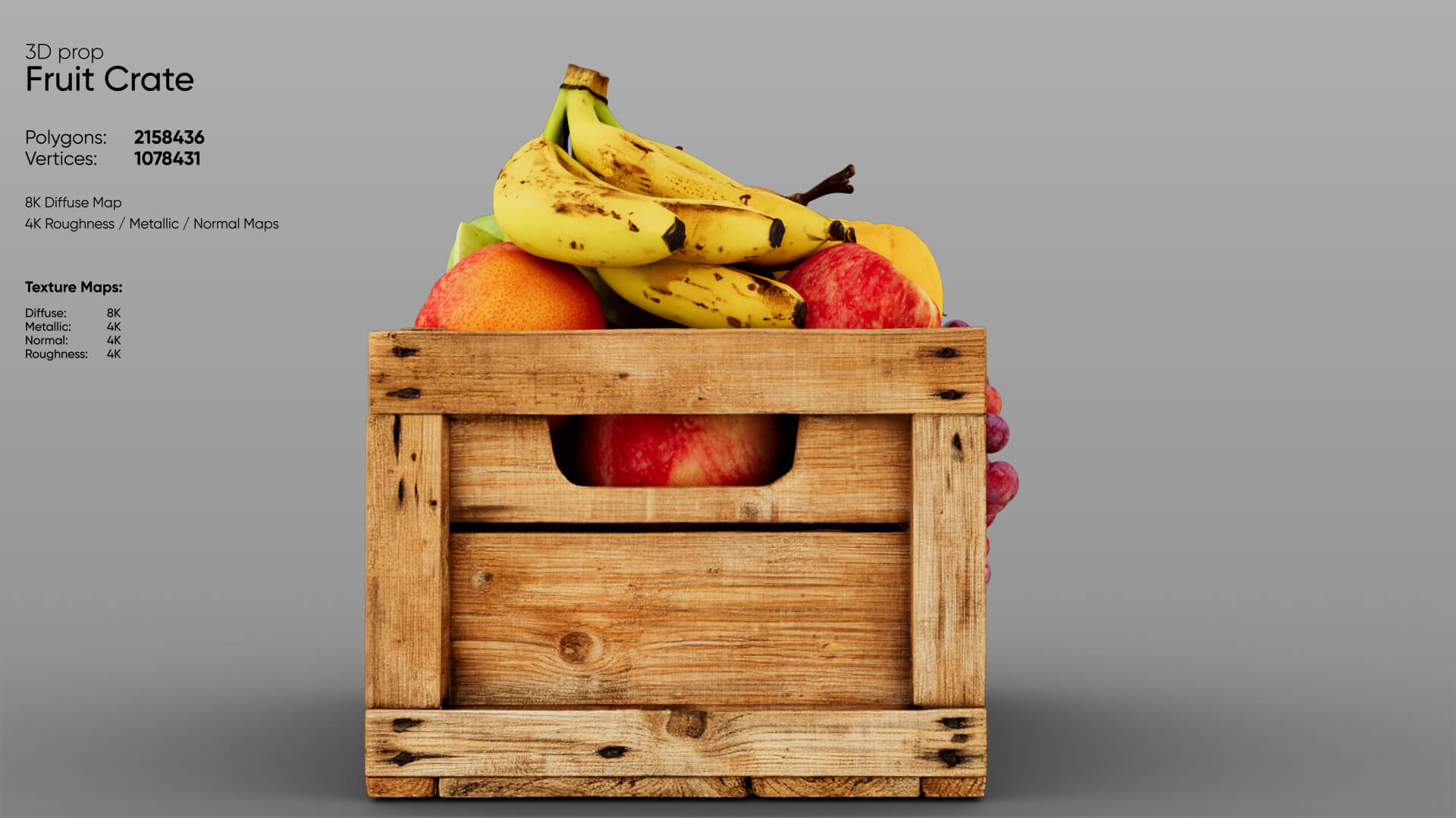 Fruit Crate 3D Model 3D Model